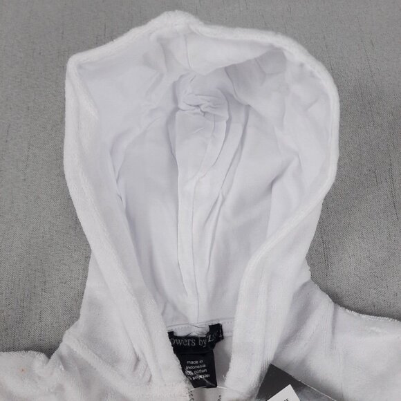 Flowers by Zoe Girls Hoodie 4 White Terry Zip Sweatshirt Rainbow Peace Y2K Retro - Picture 7 of 14